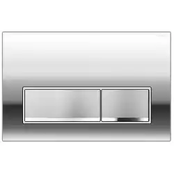 Кнопка смыва AZARIO NEW AZ-015.02 двойная, пластик, хром