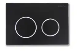 Кнопка смыва Aquatek Small TDI-0000003, Черный матовый ободок хром