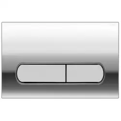 Кнопка смыва AZARIO NEW AZ-004.02 двойная, пластик, хром