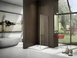 Боковая стенка Good Door LATTE SP-80-C-WE профиль Белый стекло прозрачное