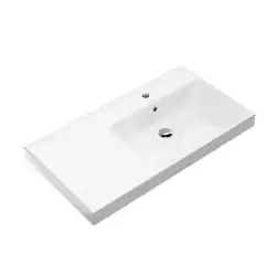 Раковина KERAMA MARAZZI CUBO правая подвесная\мебельная, 90 см, белая глянцевая, CU.wb.90Rh