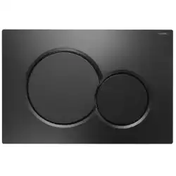 Кнопка смыва AZARIO NEW AZ-010.04 двойная, пластик, черный матовый