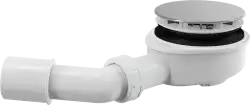 Сифон для душевого поддона Alcadrain заниженный, хромированный (AG210272100)