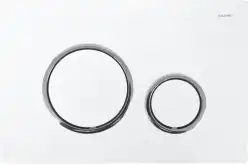 Кнопка смыва Azario AZ-8200-0045 двойная, белый+хром