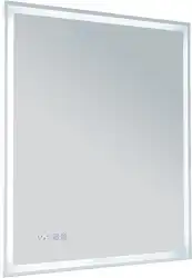 Зеркало Aquanet Оптима 70х75 288964 с подсветкой, сенсорный выключатель с функцией диммера, с подогревом, с цифровым термометром и часами Белый