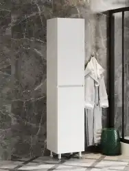 Шкаф-пенал FAURAplus Сантельмо 40 напольный, Белый глянцевый