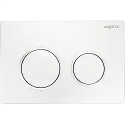 Кнопка смыва Aquatek Small TDI-0000001, Белый, ободок хром