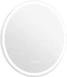 Зеркало Aquanet Оптима 60х60 304265 с подсветкой, сенсорный выключатель с функцией диммера, с подогревом, с цифровым термометром и часами Белый