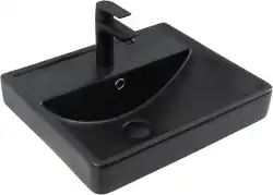 Раковина Aquanet Ирис 50 329246 прямоугольная, Черная матовая