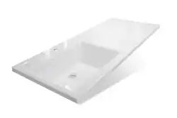 Раковина  Эстет Даллас 120х48 L ФР-00001490 левая над стиральной машиной, из литьевого мрамора, Белая