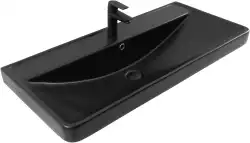 Раковина Aquanet Ирис 100 329251 прямоугольная, Черная матовая