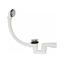 Слив-перелив для ванны PLASTBRNO EVK0150 60 см, (клик-клак), Хром