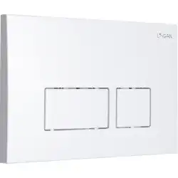 Кнопка смыва Logan Space двойная, White (297681)