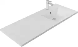 Раковина  Aquanet Персона 120х48 R 168174 правая над стиральной машиной, из литьевого мрамора, Белая