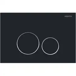 Панель смыва Aquatek Черная матовая ободок хром (клавиши круглые) KDI-0000020