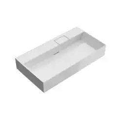 Раковина Kerama Marazzi LOGICA мебельная\подвесная без отверстий 90, белая глянцевая, LO.wb.90.0