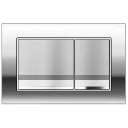 Кнопка смыва AZARIO NEW AZ-001.02 двойная, пластик, хром
