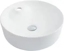 Раковина накладная Aquanet MOON-2 43х43х13 круглая, Белая глянцевая