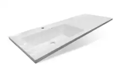 Раковина  Эстет Даллас 130х48 L ФР-00002166 левая над стиральной машиной, из литьевого мрамора, Белая