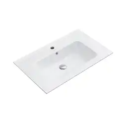 Раковина KERAMA MARAZZI PIANO подвесная/мебельная, 75 см, белая глянцевая, PI.wb.75