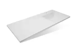 Раковина  Эстет Даллас 110х48 R ФР-00001668 правая над стиральной машиной, из литьевого мрамора, Белая