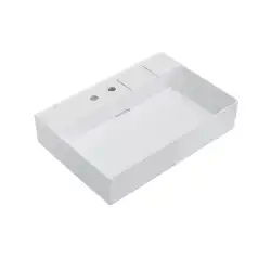 Раковина Kerama Marazzi LOGICA мебельная\подвесная с двумя отверстиями 70, белая глянцевая, LO.wb.70.2