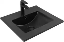 Раковина Aquanet Flat 50 329252 прямоугольная, Черная матовая