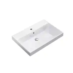 Раковина KERAMA MARAZZI CUBO подвесная\мебельная, 70 см, белая глянцевая, CU.wb.70