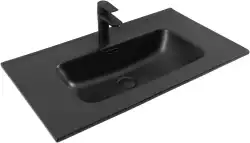 Раковина Aquanet Flat 80 329255 прямоугольная, Черная матовая