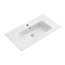 Раковина KERAMA MARAZZI PIANO подвесная/мебельная, 85 см, белая глянцевая, PI.wb.85