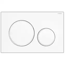 Кнопка смыва AZARIO NEW AZ-017.01 двойная, пластик, белый глянцевый