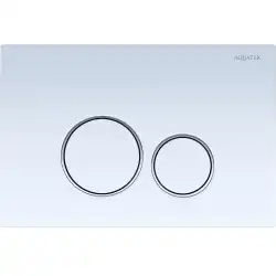 Панель смыва Aquatek Белая ободок хром (клавиши круглые) KDI-0000015