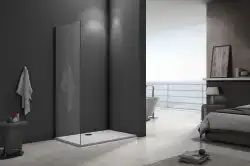 Боковая стенка Good Door GALAXY SP-100-C-B профиль Черный стекло прозрачное