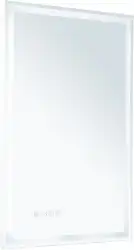 Зеркало Aquanet Оптима 50х75 288962 с подсветкой, сенсорный выключатель с функцией диммера, с подогревом, с цифровым термометром и часами Белый