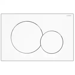 Кнопка смыва AZARIO NEW AZ-010.01 двойная, пластик, белый глянцевый