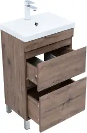 Тумба под раковину Aquanet Нота New 50 напольная, дуб веллингтон табак, 344136