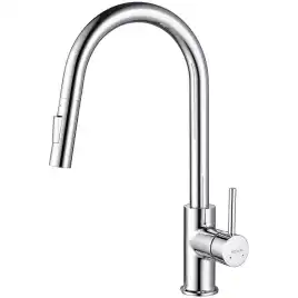 Смеситель для кухни Aquatek Европа AQ1384CR с выдвижной лейкой, Хром