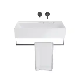 Раковина Kerama Marazzi LOGICA мебельная\подвесная без отверстий 70, белая глянцевая, LO.wb.70.0