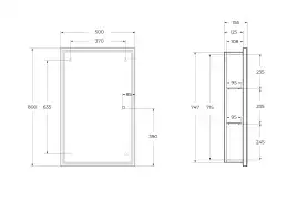 Зеркало-шкаф BelBagno SPC-GRT-500/800-1A-LED-TCH