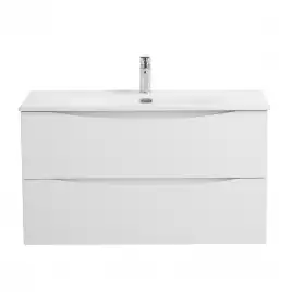 Тумба под раковину BelBagno MARINO-CER-N-800-2C-SO-BL-P подвесная Bianco Lucido
