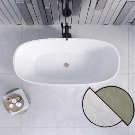 Ванна из литьевого мрамора  Aqua de Marco ANGELO 173х80 Белая 1175WANG