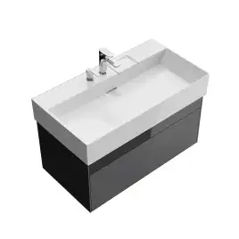 Тумба под раковину Kerama Marazzi LOGICA 90 см, LOG.90.2\ST подвесная, стальной серый