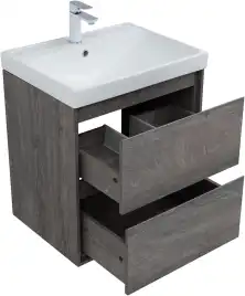 Тумба под раковину Aquanet Милан 60 дуб рошелье, подвесная, 336372