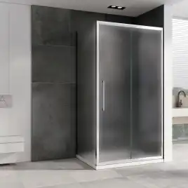 Душевой уголок ABBER Schwarzer Diamant 130х60 см, AG30130MH-S60M, профиль хром, стекло матовое