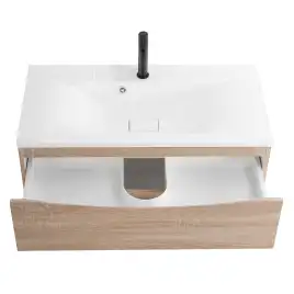 Тумба под раковину BelBagno MARINO-800-2C-SO-WO-P подвесная Rovere Bianco