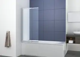 Шторка на ванну AVS Слайдер Плюс 80 профиль хром, стекло прозрачное, 803-0011-150-82-CR-T