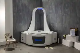 Акриловая ванна Gemy G9070 K 170х170 с гидромассажем, угловая