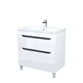 Тумба с раковиной IDDIS Ray 80, напольная, Белая, RAY80WFi95K