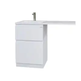 Тумба под раковину Grossman Марсал 120 напольная, под стиральную машину, белая глянцевая (121203)