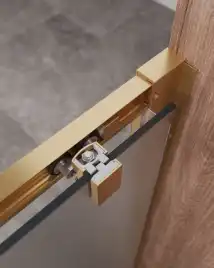 Душевая дверь CEZARES MOLVENO-BF-1-120-P-BORO стекло Матовое рифленая, профиль Брашированное золото